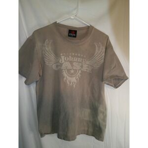 Vintage Zion Rootswear Johnny‎ Cash Graphic T-Shirt Star Country Music Mens L